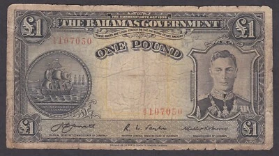 [CIR] 1936 Bahamas 1 Pound P-11a A/3-107050 [014-3] - Image 1 of 2