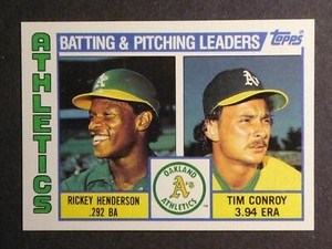 1984 Topps Batting & Pitching Leaders # 156 Athletics NM/MT OR BETTER 002