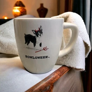 Rae Dunn Boston Terrier Coffee Mug Large 16 OZ. “Howloween” Artisan Collection - Picture 1 of 6