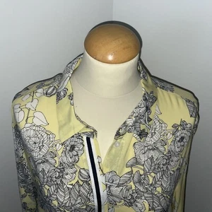 * talk about * Bluse * langarm * Damen * Gelb Weiß Schwarz* 42 * leicht* wie Neu - Bild 1 von 12