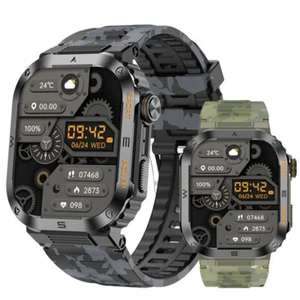 Military Rugged Smart Watch (Call Receive/Dial) Sport Outdoor Fitness Tracker - Picture 1 of 23