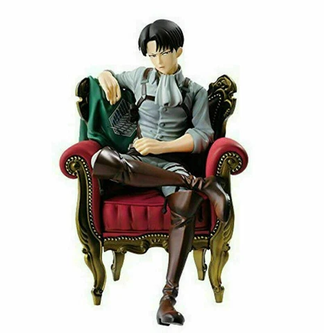 Gift New Attack on Titan Levi·Ackerman Figure Sofa Sitting Ver. Model Toy 12cm Cover