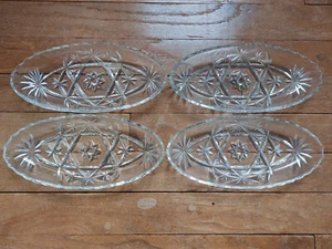 Anchor Hocking Prescut  Star of David  Pickle Relish Dish Oval 8 1/2" - Picture 1 of 4