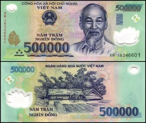 5,000,000 Vietnamese Dong 10x 500K VND Polymer Notes - Authentic Viet Nam Money - Picture 1 of 4