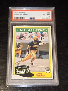 1981 Topps Baseball Dave Parker #640, PSA 8.0 NM-MINT! H.O.F. 🔥 ⚾️ 🐍 - Bild 1 von 2