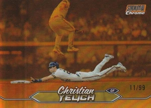 2024 Topps Stadium Club - Christian Yelich #138 Chrome Orange Refractor /99 - Bild 1 von 2