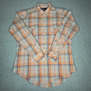 Polo Ralph Lauren Hemd Herren Large orange kariert Button Down Besatz Militär - Bild 1 von 9