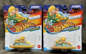 2024 HW HOT WHEELS RACE VERSE HE-MAN MASTERS OF THE UNIVERSE MOTU Lot Of 2 - Picture 1 of 4