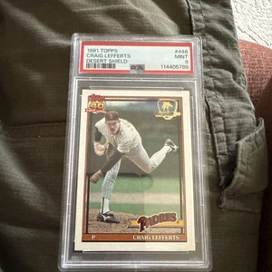 1991 Topps Desert Shield #448 Craig Lefferts PSA 9 Padres - Bild 1 von 2