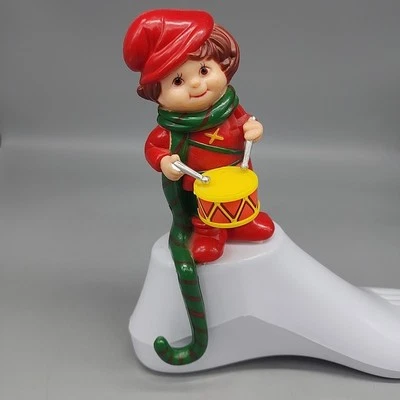 Vintage Drummer Boy w/ Drum Christmas Stocking Hanger Holder Hong Kong MCM - Image 1 of 4