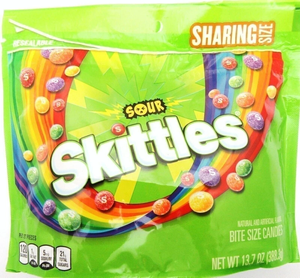 Skittles Sour Bite Size Candy 13.7 oz