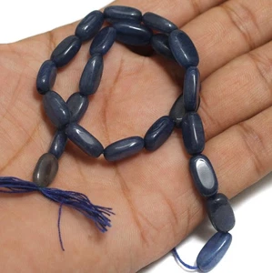 14x8mm Oval Jade Stone Beads Blue - Picture 1 of 8