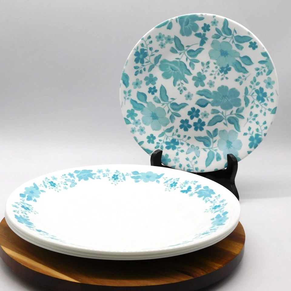 CORELLE The Pioneer Woman 3~Evie Blue Patés de Cena 10.25" y 3~Platos de Ensalada 8.5" Foto 1 de 4