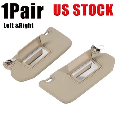 2x Sun Visor with Lamp For Pathfinder 2013-18 For Infiniti QX60 JX35 2014-17 - Image 1 of 4