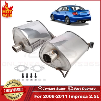 Pair of Exhaust Muffler fits: Subaru 2009-2013 Forester & 2008-2011 Impreza 2.5L Foto 1 de 4