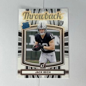 2025 Panini Donruss #47 Rated Rookie Throwback Jack Bech Las Vegas Raiders - Bild 1 von 2