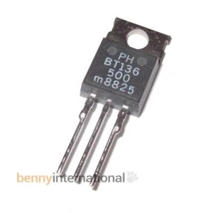BT136-500 TRIAC 4A 500V Philips Semiconductor TO220 - Picture 1 of 1