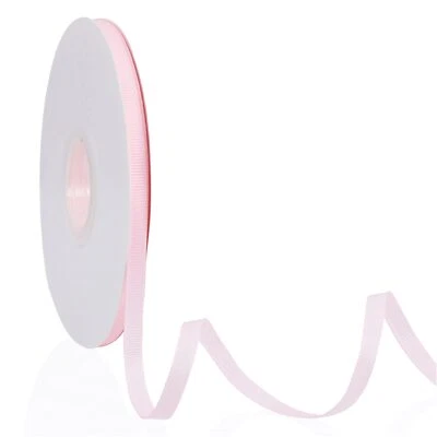 Baby Pink 1/4" X 50 Yards Solid Color Double Faced Grosgrain Ribbon for Gifts... - Image 1 of 4