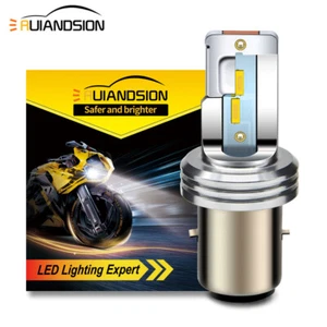 1X Giallo BA20D CSP LED Lampadina del faro della moto Fascio alto-basso AC/DC12V - Imagen 1 de 7