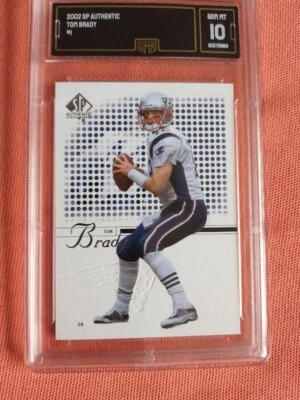 Tom Brady 2002 SP Autêntico #1 GMA GEM ESTADO PERFEITO! - Imagem 1 de 2