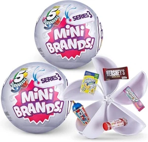5 Surprise Mini Brands Series 3 Mystery Brand Collectibles Made Zuru - 2 PACK - Picture 1 of 6
