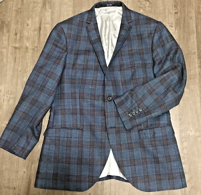 Tiger of Sweden Jil 3 BZ Summer Blazer Size 44 US - Blue & Purple Check - Image 1 of 4