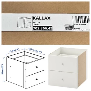 IKEA High Gloss White 2 Drawer Insert 13” X 13” Part # 702.866.45 New - Picture 1 of 1