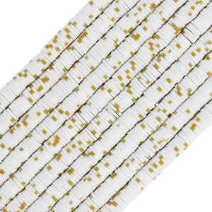 3400 Pcs Speckled Heishi Beads Polymer Clay Spacer 6Mm Disk Flat Beads for Surfe - Picture 1 of 6