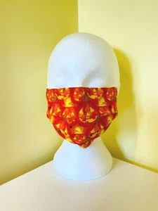 Halloween Face Mask Pumpkins & Spiders Adjustable ear cords + nose wire - Picture 1 of 4
