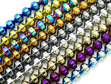 Metallic Colors Hematite Gemstone Lantern Loose Spacer Beads 16'' 4mm 6mm 8mm
