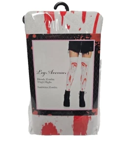 Bloody Zombie Thigh Highs Adult Horror Stockings Halloween Hosiery - Picture 1 of 2