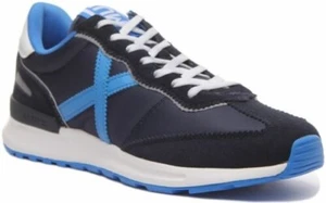 MUNICH Dinamo 29 Hombre Cordones Retro Modelo Zapatillas Azul Marino Talla UK 6 - Imagen 1 de 12