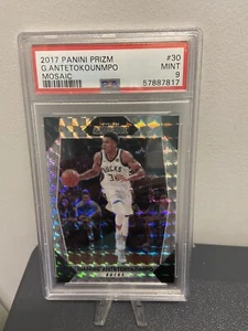 2017-18 Prizm Giannis Antetokounmpo Mosaic Prizm #30 PSA 9 MINT Bucks Low Pop - Picture 1 of 2