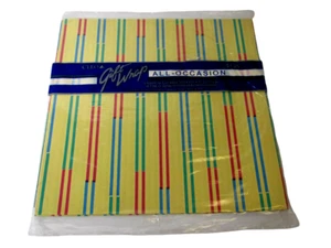 Vintage 1980er Cleo Geschenkpapier Geschenkpapier flach gefaltet alle Anlässe Farbspuren - Bild 1 von 5