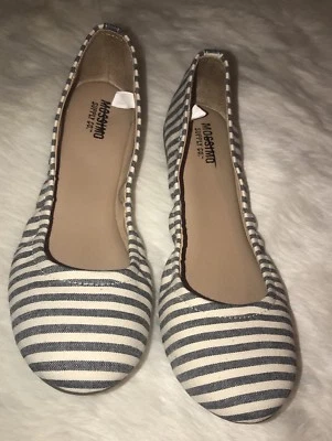 Women Mossimo Striped Ona Scrunch Ballet Flats Padded Sz 5.5W Wide New  - Image 1 of 4