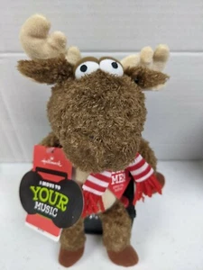 I MOVE TO YOUR MUSIC MOOSE ~ Peluche Hallmark ~ Movimiento ~ Nuevo con etiquetas - Imagen 1 de 7