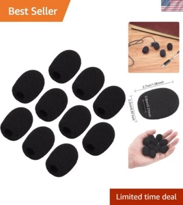 Effective Black Foam Windscreens for Lapel Headsets - 10 Pack for Enhanced Sound - Photo 1/9