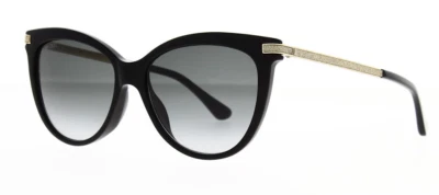 Gafas de sol Jimmy Choo Axelle para mujer marco negro gris degradado lentes ojo de gato 56 mm Foto 1 de 3
