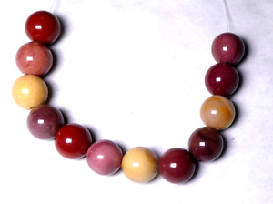 12 Beautiful Natural 8-8.5mm Multi Color MOOKAITE Round Beads
