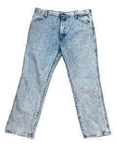 Rustler Jeans Vintage Blue Denim Stone Acid Washed VTG 1980s USA Men 36x28 - Picture 1 of 16