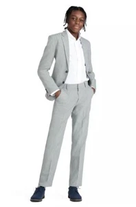 New NAUTICA Size 16R Big Boys Formal 2PC Gray Heather Poplin Suit $140 - Picture 1 of 16