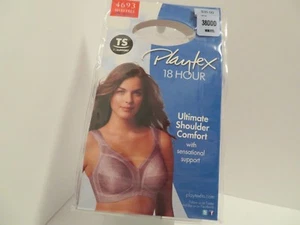 Playtex 18 Hour Bra 4693 Wirefree Original Comfort Strap Full Coverage 34D-46DDD - Picture 1 of 28