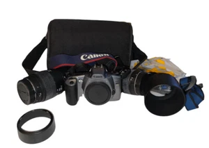 Canon Rebel EOS GII 35mm SLR Film Camera bundle sigma zoom set 2 Lense - Picture 1 of 11
