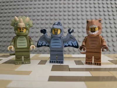 Lego Tricerátopo, T-Rex, Fantasia Pterodáctilo Dinossauro Minifiguras CMF ***NOVO*** - Imagem 1 de 3