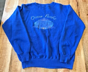 VINTAGE 1985 BLUE OCEAN PACIFIC SWEATSHIRT MEDIUM - Picture 1 of 6