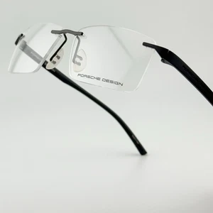 AUTHENTIC PORSCHE DESIGN Rimless Eyeglass P’8344 S3 A Italy Dark Gun - Picture 1 of 18