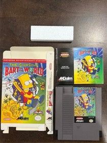 The Simpsons BART vs the World Nintendo NES Complete CIB!