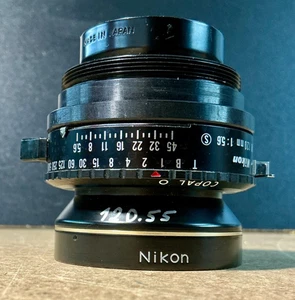 Nikon NIKKOR-AM ED 120 mm f/5.6 obiettivo grande formato Copal 0 otturatore made in Japan - Foto 1 di 11