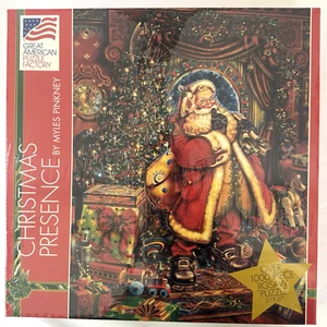 1998 Great American Puzzle #8082 CHRISTMAS PRESENCE 1000+ Piece 20x27 Jigsaw NEW - Picture 1 of 6