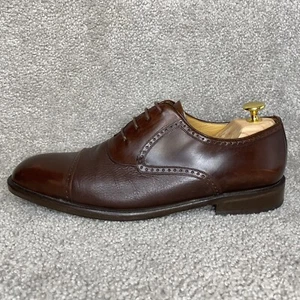 Mezlan Nicola BrownLeather Cap Toe Lace-Up Oxford Shoes 16708 Men's US Size 11 - Picture 1 of 10